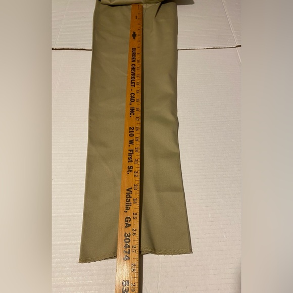 Boys 10S khaki pleated school uniform ready to hem pants - Picture 5 of 11